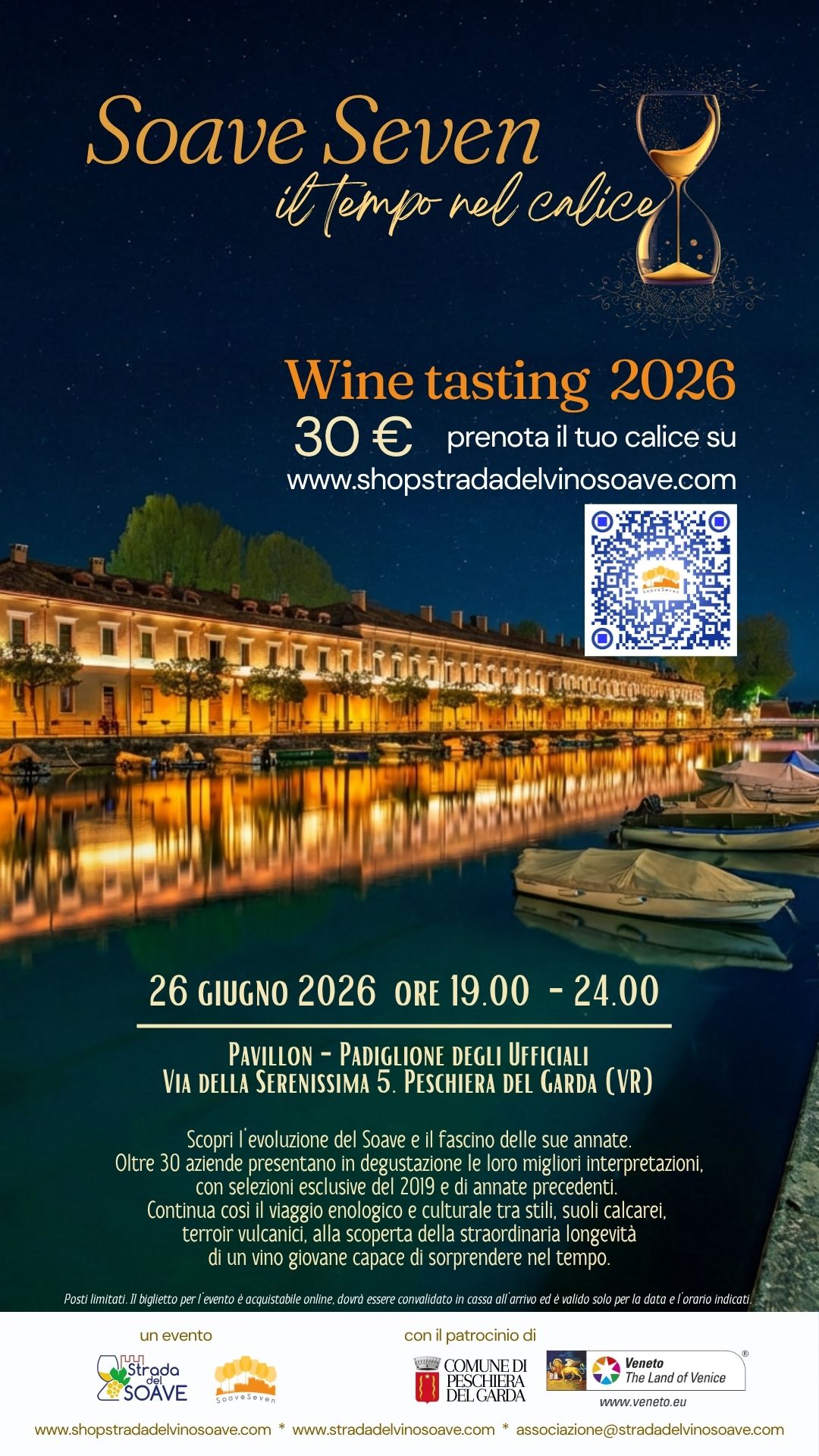 locandina wine tasting a peschiera del garda 26 giugno 2026 - ore 19.00 - 24.00 -
